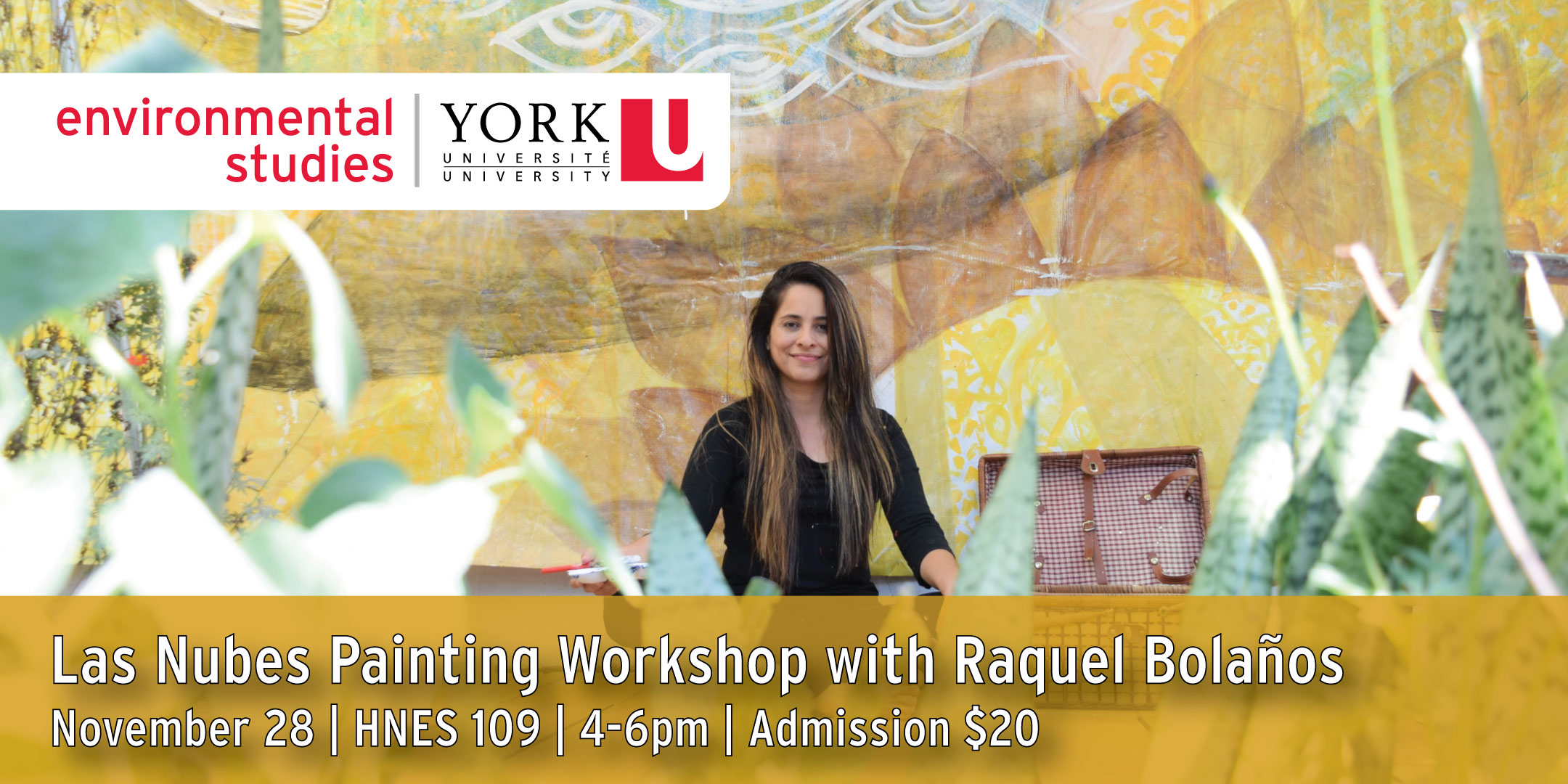 Las Nubes Painting Workshop with Raquel Bolaños November 28 | HNES 109 | 4-6pm | Admission $20